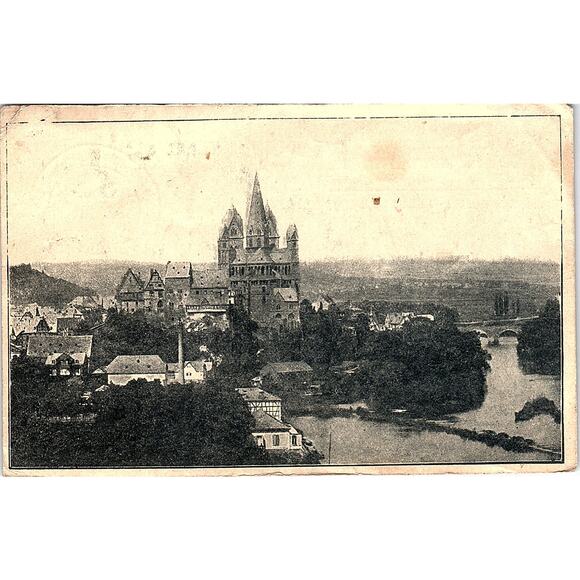 1919 WWI German POW Returning Home Limburg (Lahn) Antique Postcard PE10